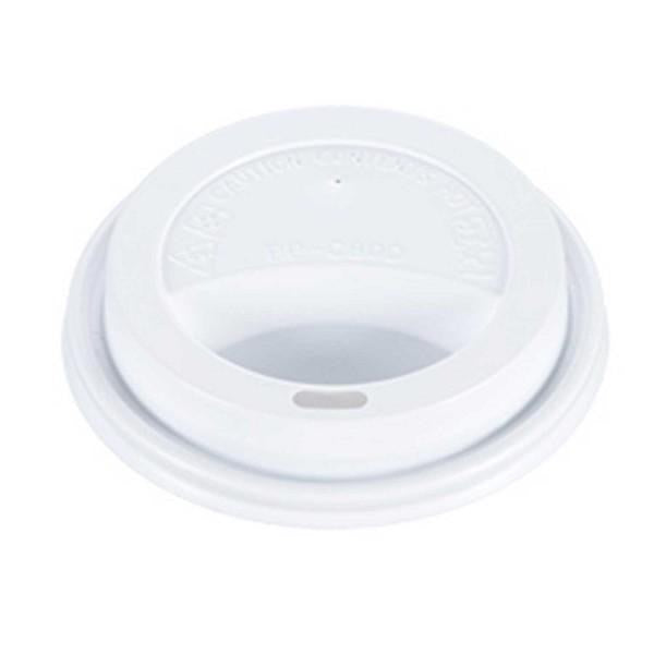 Dome Lid for Paper hot Cup - 10-20z- White- Ecogate