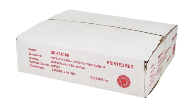 Deli Bags - 10x10  - Printed - Flip Over