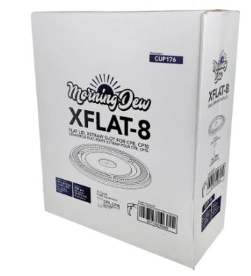 Morning Dew - Clear Flat Lid - 8-10oz XFLAT-8 - 78mm