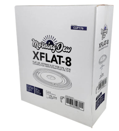 Morning Dew - Clear Flat Lid - 8-10oz XFLAT-8 - 78mm