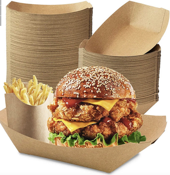 Kraft Paper Boat Tray #4 (1000pcs/Box)