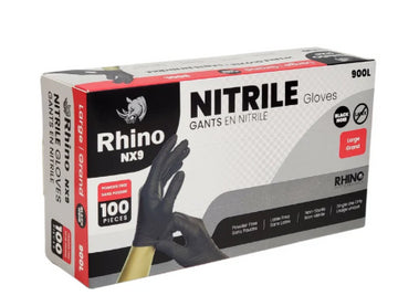 Nitrile Gloves-Black - 900XL- Extra Large Rhino