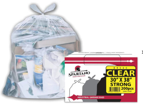 Spartano - Garbage Bags - Strong - Clear - 30x38