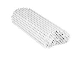 Paper Straws- Milkshake 8 White- Biodegradable-Wrapped
