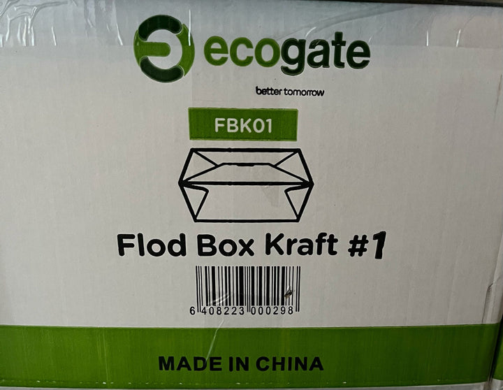 Paper Fold Box #1 Kraft Ecogate (300pcs) FBK01
