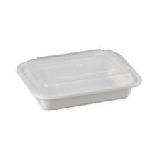 16oz Rectangle Microwaveable Container Combo (T-16) PCM- (150pcs)
