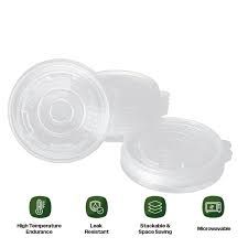PP Lid for White Paper Bowl -8oz- White 115mm