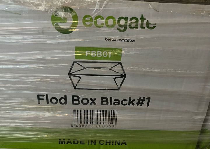 Paper Fold Box #1 Black Ecogate (300pcs) FBB01