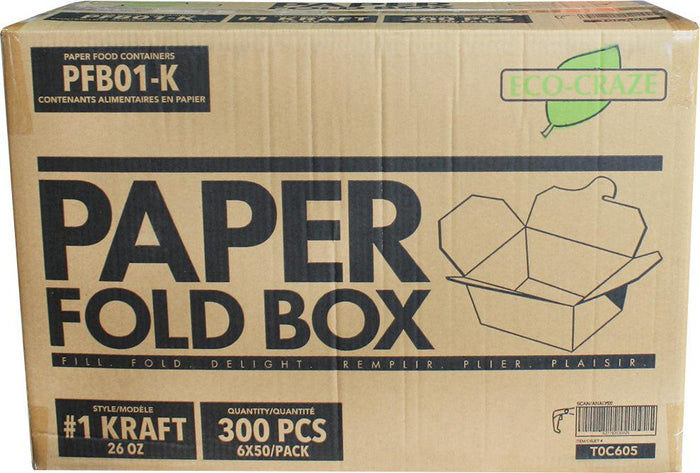 Eco-Craze #1 Kraft Paper fold Box PFB01-K