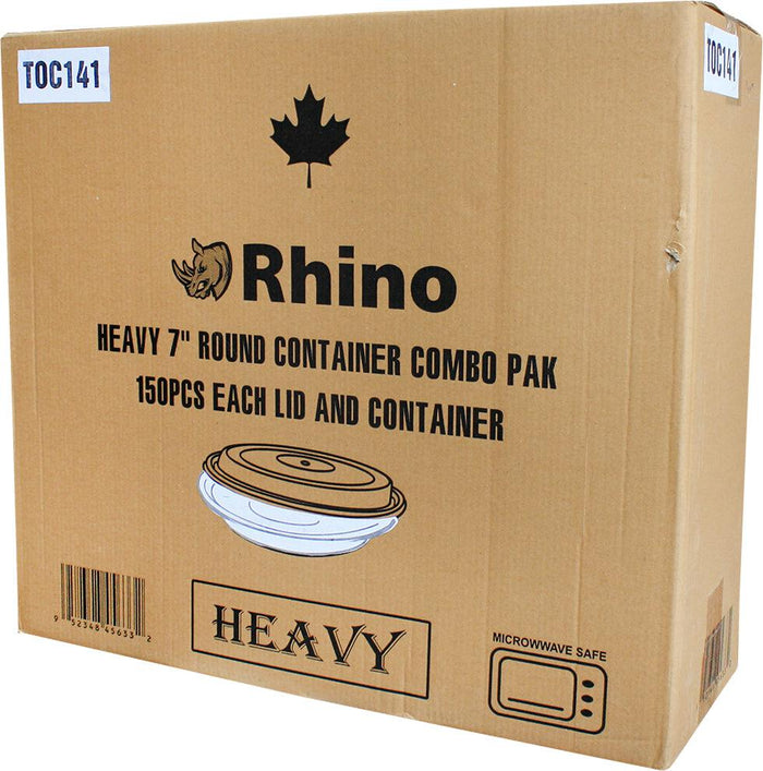 Rhino - Heavy 7 Round PP Combo Container - White