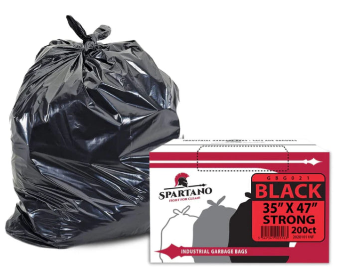 Garbage Bags 35X47 Strong- Black -Spartano -200