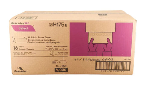 Multifold Hand Towel Sheets - Kraft- H175 -Cascade