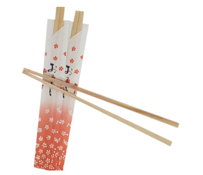 R & H Wooden Twin Chopsticks - Ind. Wrapped