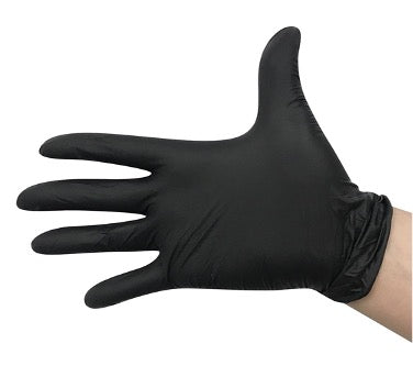 Nitrile Gloves-Black- 4mil- Small Touch Flex