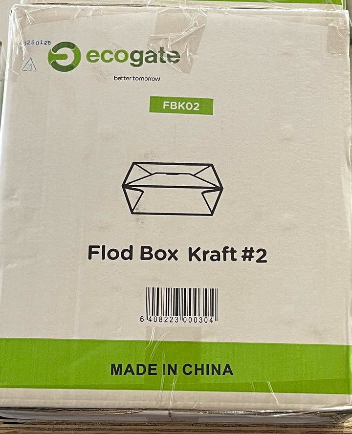 Paper Fold Box #2 Kraft Ecogate (200pcs) FBK02