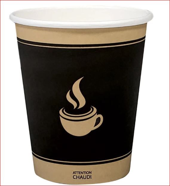 Hot Paper Cups 4oz - Ebony Print - H4TE (1,000pcs)