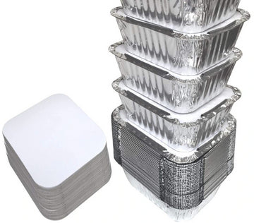 Paper Lid for Aluminum Steam Pan- Square - 8x5