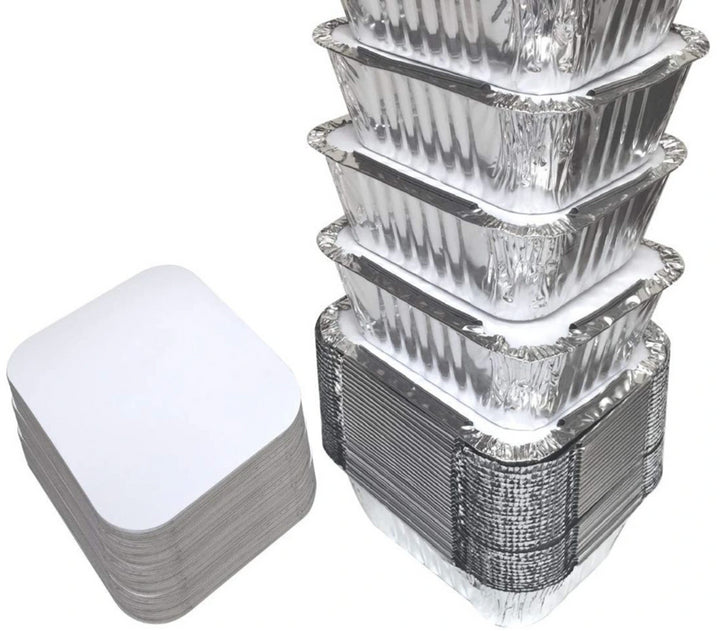 Paper Lid for Aluminum Steam Pan- Square - 8x5