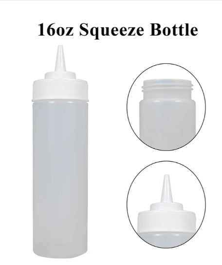 Squeeze Bottle - Standard 16oz - Clear -Resto