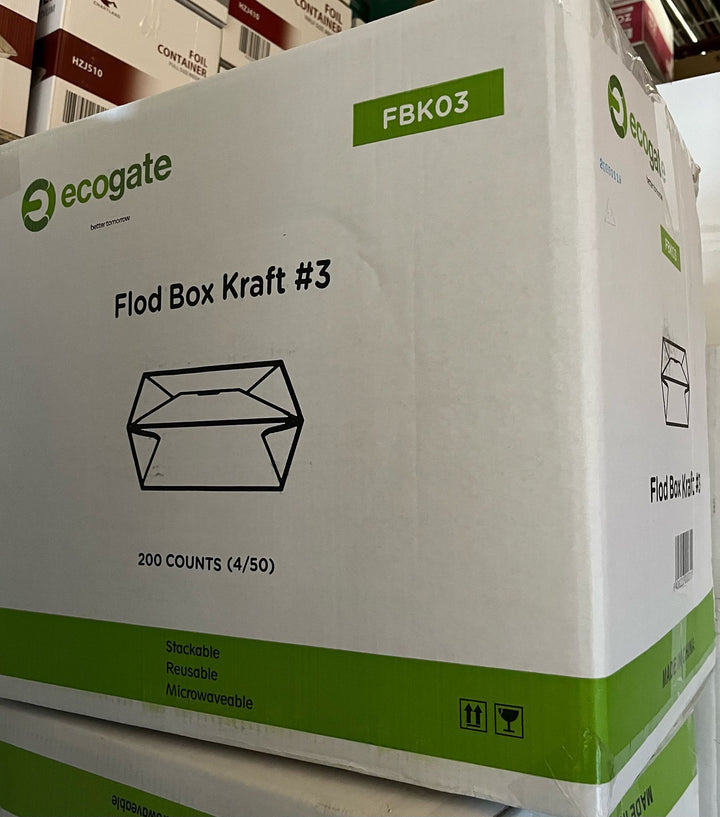 Paper Fold Box #3 Kraft Ecogate (200pcs) FBK03