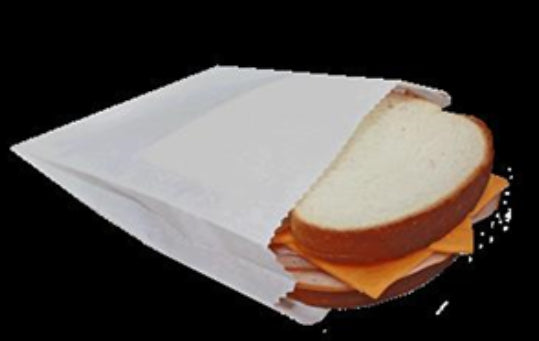 Grease Proof Sandwich  Bag Jumbo White GP 6x2x9