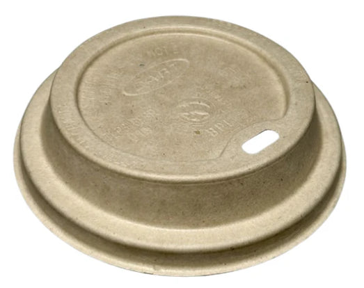 Dome Lid for Paper Cup - 10-20z- Fiber Kraft