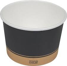 Kraft Paper Bowl 4oz Ebony printed