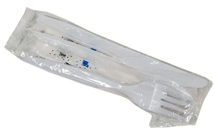 Cutlery Kit / Meal Kit - 6pcs - White - F/K/TS/N/S&P - MK-610- Value+
