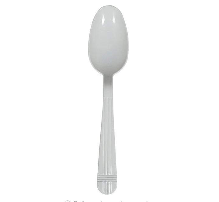 Tea Spoons -  Heavy - Plastic - White - Retail Pack - RP2003- Value+ -