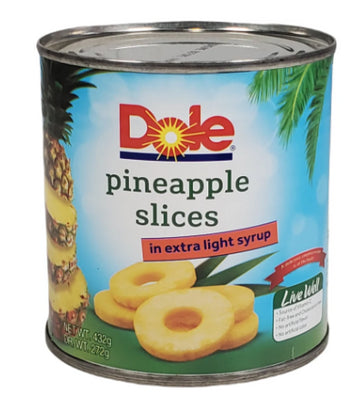 Dole - Pineapple - Sliced - in Extra Light Syrup - 432g