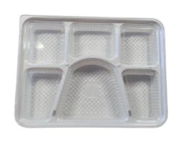 Take Out Tray - 6 Comp. - Combo - White