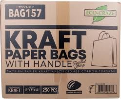 Paper Bags with Twisted Handles - 13x7x13-250