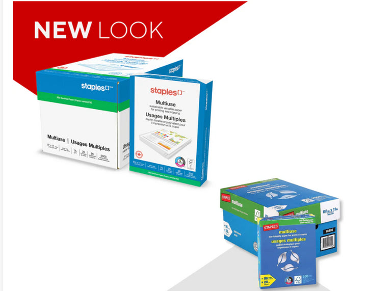 Staples FSC-Certified Multiuse Paper - 20 lb. - 8.5 x 11 - White