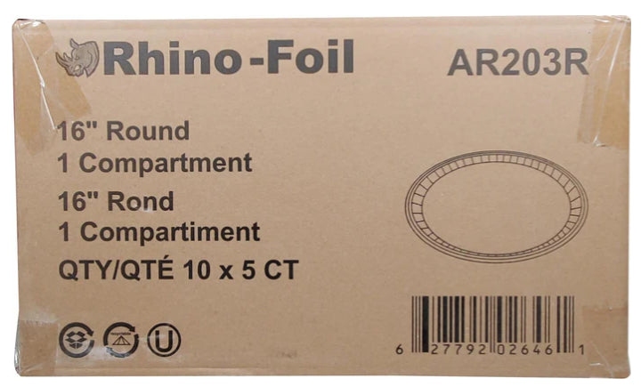 Aluminum Round - 16 Round Catering Tray - AR203R-Rhino-Foil