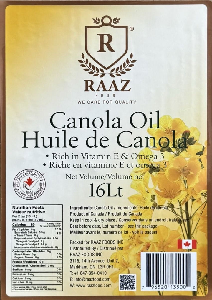 RAAZ Canola Oil - 16 L Galon