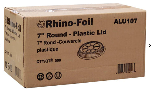 Plastic Dome Lid for 7 Round Aluminum cont. - A107 Rhino-Foil (500pcs)