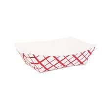 Food Tray 2 LB Red/white