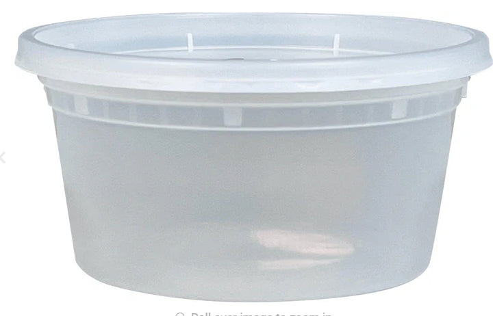 Plastic Deli Round Container 12oz Combo -Value +(240pcs) DH12C