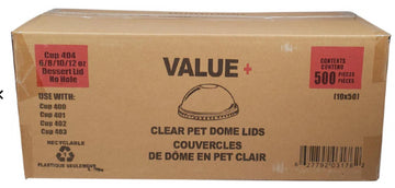 Dome Lid Dessert Cups without Hole For 6/8/10/12oz (PET) Value+ (500pcs)