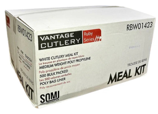 CALIBRE - CUTLERY KIT F,K,TS,S&P,NAP PP WHITE RUBY 500EA
