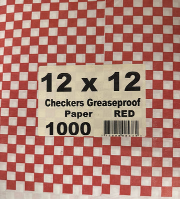 Checkered Sheets - Red - 12x12