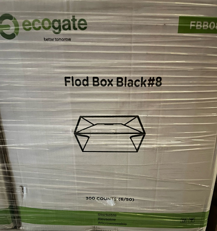 Paper Fold Box #8 BlackEcogate (300pcs) FBB08